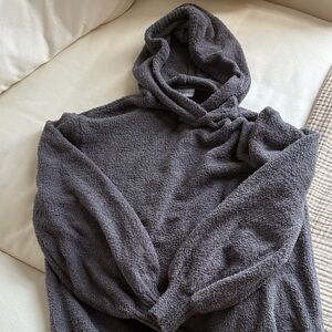 WeWoreWhat Gray Sherpa Oversized Hoodie
